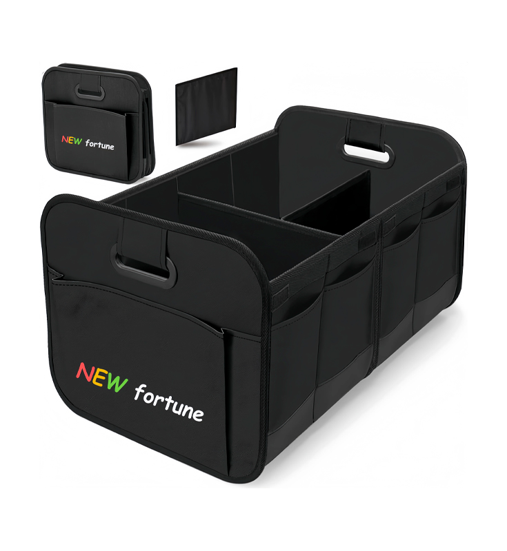 H-12 Geantă de depozitare pentru portbagaj pliabilă, pliabilă, cu mai multe compartimente, cu mânere întărite